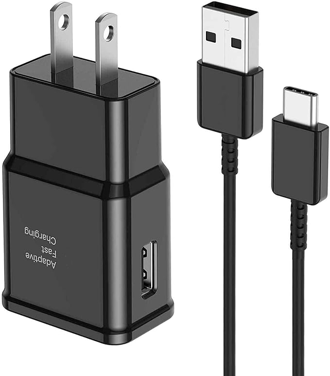 Adaptive Fast Charging Block USB Wall Charger Adapter With USB To USBC Cable